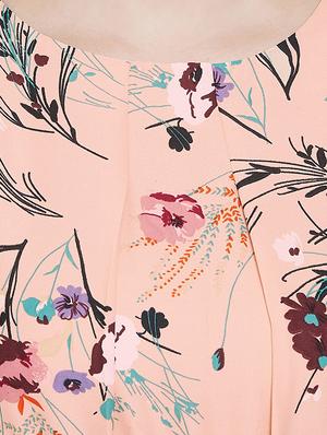 elastic waist floral top - 17374557 - Standard Image - 5