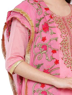 embroidered unstitched suit - 17374697 - Standard Image - 4