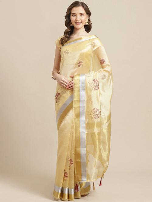 pastel embroidered saree with blouse - 17374987 - Standard Image - 1