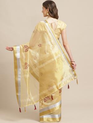 pastel embroidered saree with blouse - 17374987 - Standard Image - 2