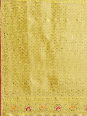 solid woven saree with blouse - 17375026 - Standard Image - 4
