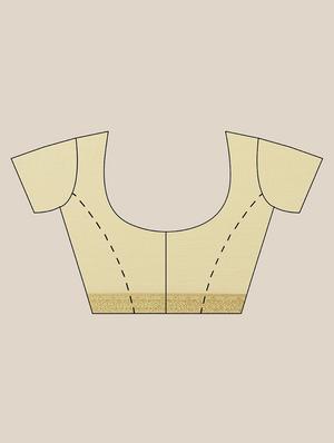 solid woven saree with blouse - 17375056 - Standard Image - 6