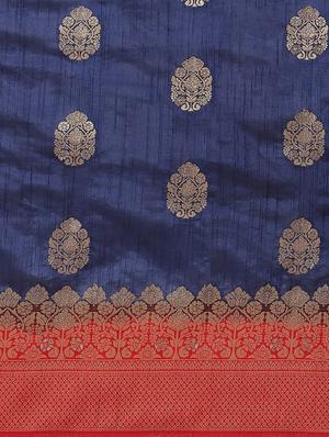 zari woven saree with blouse - 17375107 - Standard Image - 4