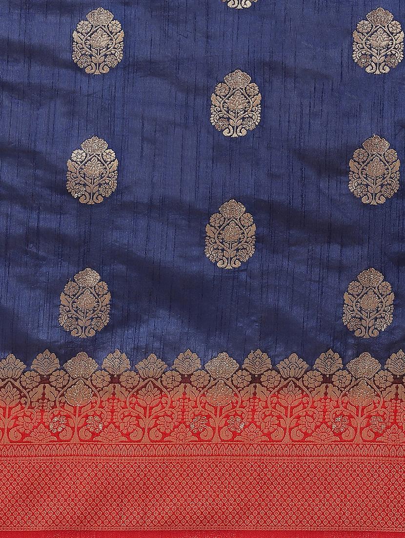 zari woven saree with blouse - 17375107 - Zoom Image - 4