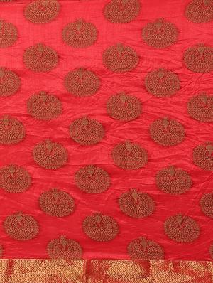 zari work woven saree with blouse - 17375120 - Standard Image - 4