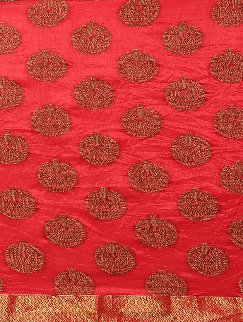 zari work woven saree with blouse - 17375120 - Zoom Image - 4