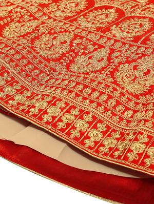 embroidered a-line lehenga - 17375460 - Standard Image - 5
