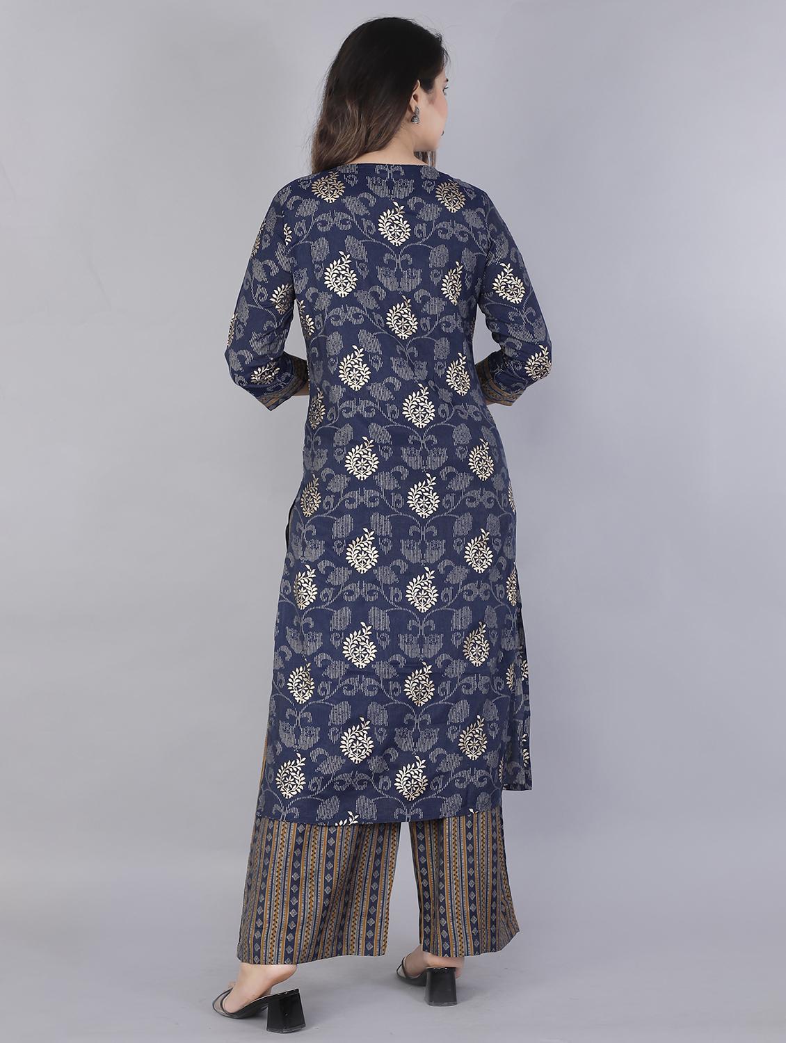floral kurta palazzo set - 17375634 - Zoom Image - 3