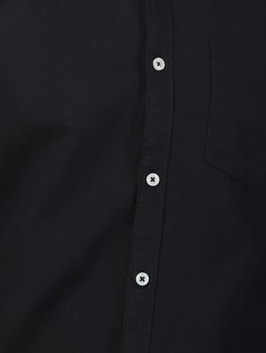 black solid casual shirt - 17376074 - Standard Image - 5