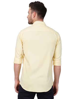 yellow solid casual shirt - 17376076 - Standard Image - 3