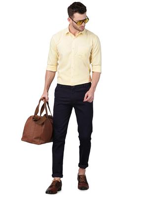 yellow solid casual shirt - 17376076 - Standard Image - 4