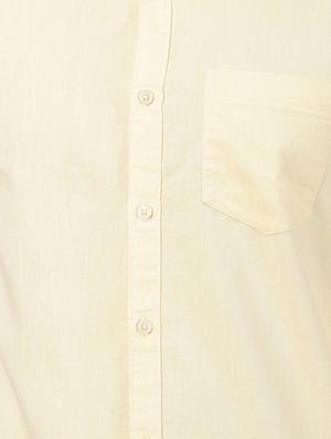 yellow solid casual shirt - 17376076 - Standard Image - 5