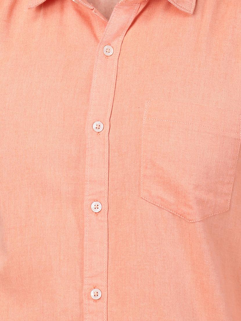 orange solid casual shirt - 17376082 - Zoom Image - 5