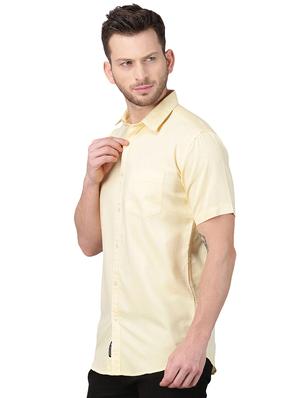 yellow solid casual shirt - 17376088 - Standard Image - 2