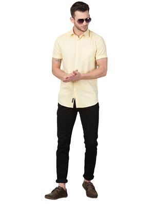 yellow solid casual shirt - 17376088 - Standard Image - 4