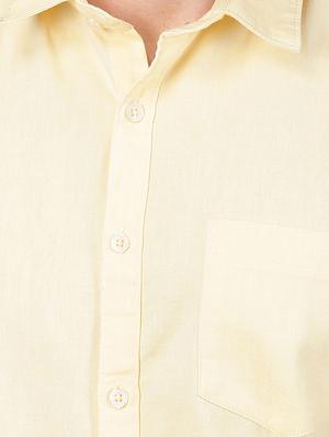 yellow solid casual shirt - 17376088 - Standard Image - 5