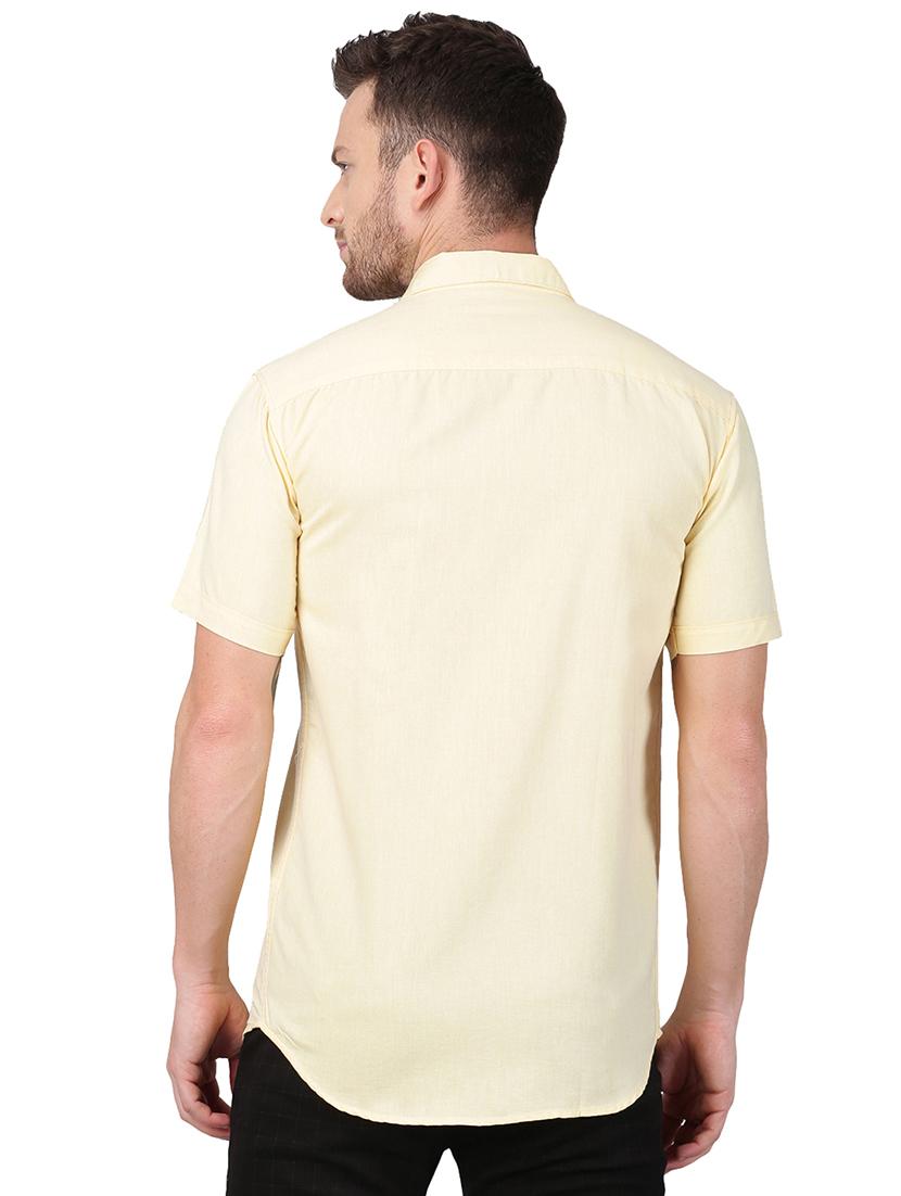 yellow solid casual shirt - 17376088 - Zoom Image - 3