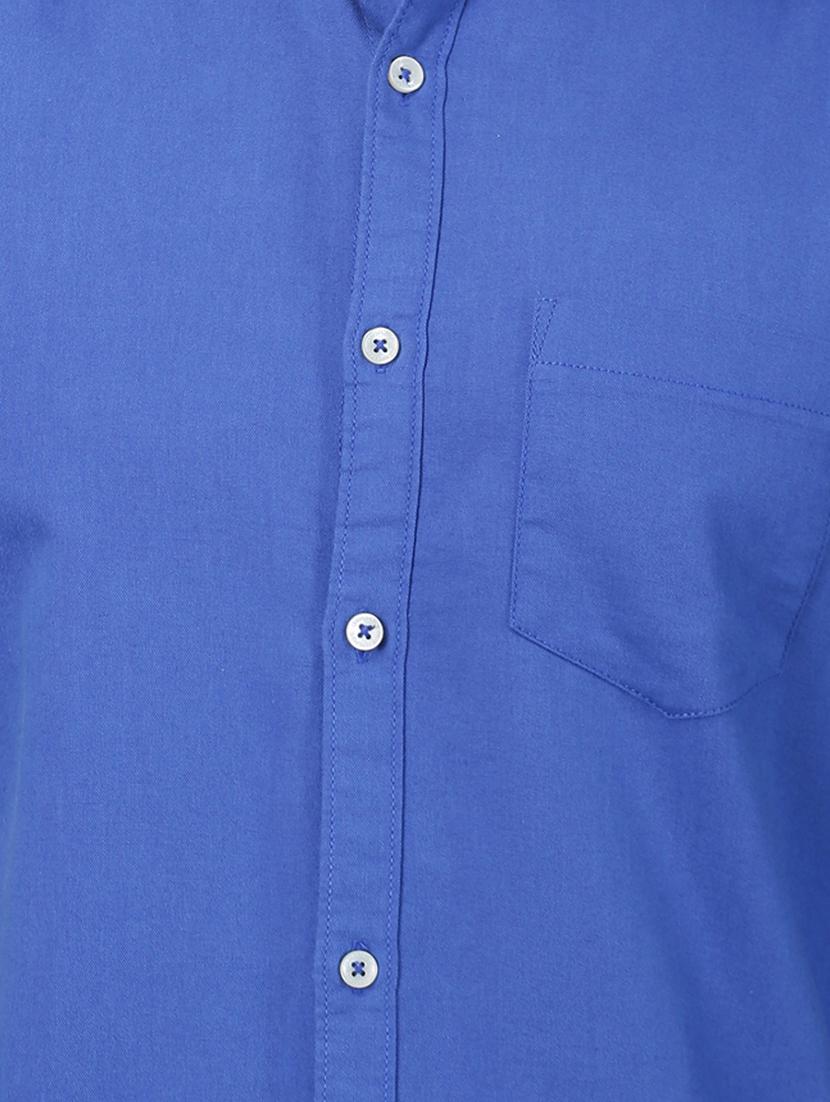 blue solid casual shirt - 17376096 - Zoom Image - 5