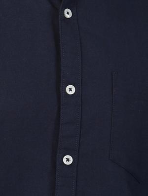 navy blue solid casual shirt - 17376100 - Standard Image - 4