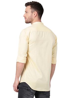 yellow solid casual shirt - 17376103 - Standard Image - 3