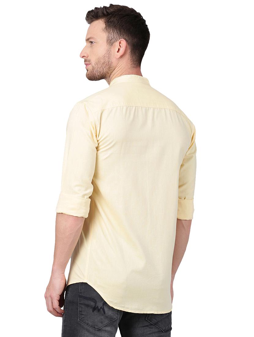 yellow solid casual shirt - 17376103 - Zoom Image - 3