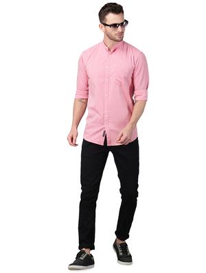 pink solid casual shirt - 17376108 - Standard Image - 4