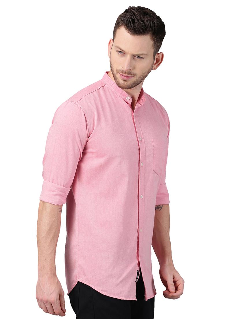 pink solid casual shirt - 17376108 - Zoom Image - 2