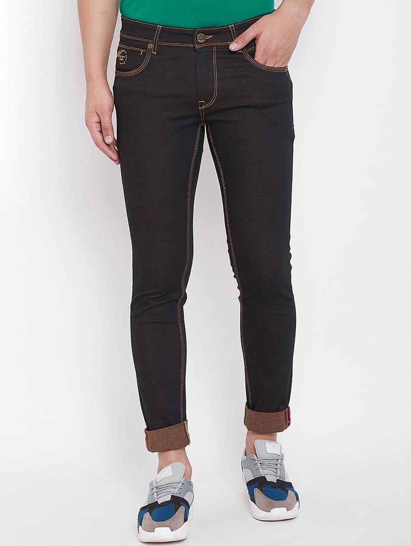 black plain denim jeans - 17376193 - Zoom Image - 1