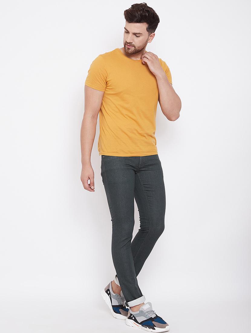 green plain denim jeans - 17376197 - Zoom Image - 4
