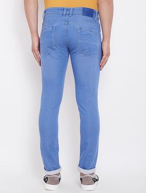 light blue plain denim jeans - 17376198 - Standard Image - 3