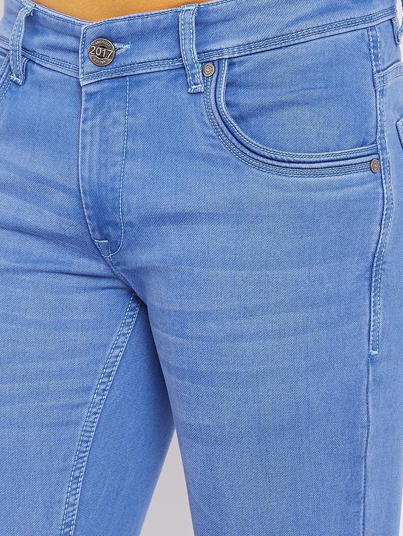 light blue plain denim jeans - 17376198 - Zoom Image - 5