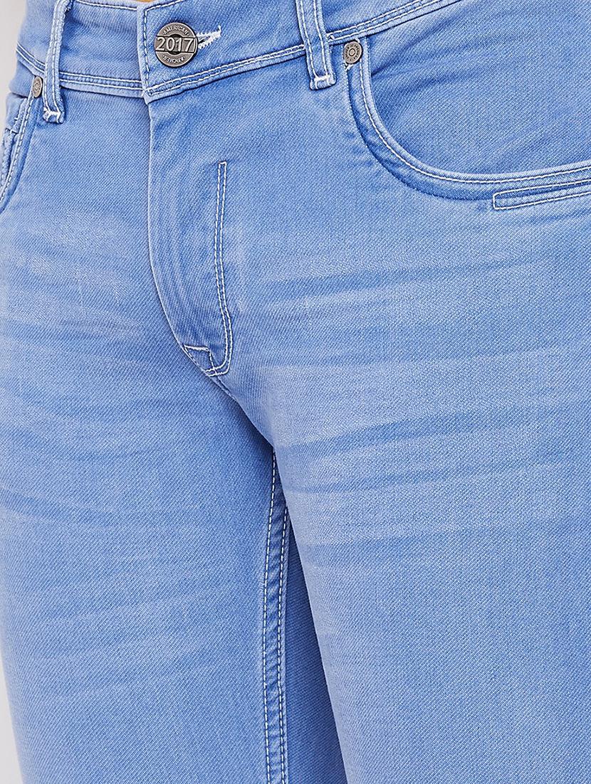 light blue plain denim jeans - 17376199 - Zoom Image - 5