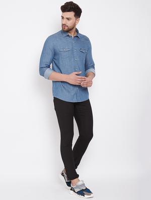 black plain denim jeans - 17376219 - Standard Image - 4