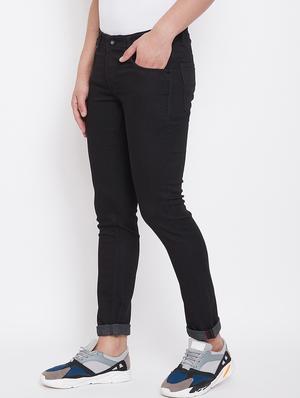 black plain denim jeans - 17376220 - Standard Image - 2