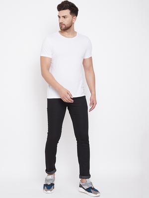 black plain denim jeans - 17376220 - Standard Image - 4