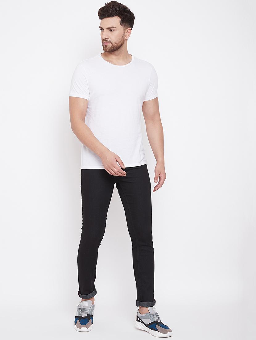 black plain denim jeans - 17376220 - Zoom Image - 4