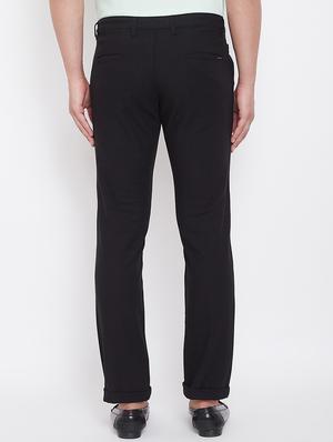 black solid linen chinos - 17376228 - Standard Image - 3