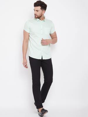 black solid linen chinos - 17376228 - Standard Image - 4