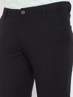 black solid linen chinos - 17376228 - Standard Image - 5