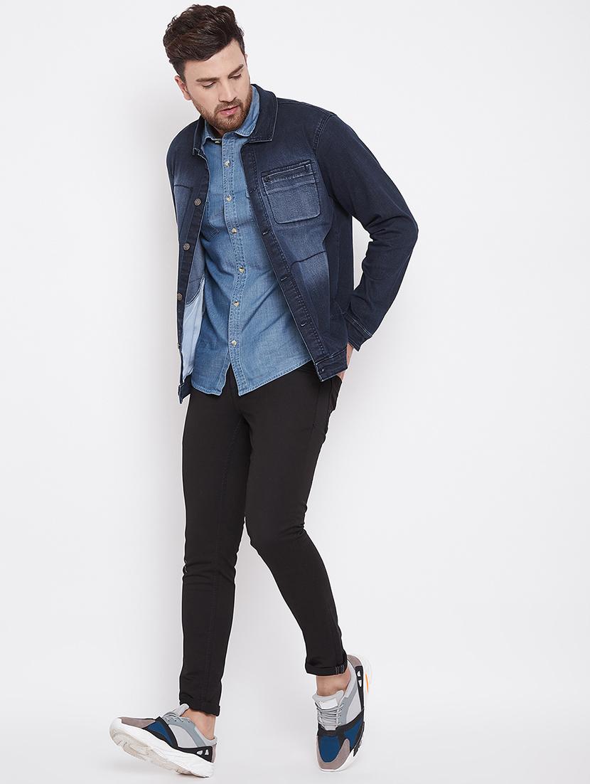 blue washed denim jacket - 17376277 - Zoom Image - 4