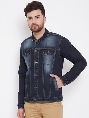 blue washed denim jacket - 17376278 - Standard Image - 2