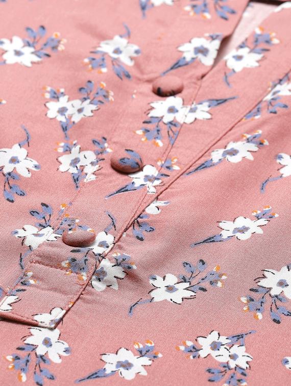 floral straight kurta - 17376309 - Zoom Image - 4