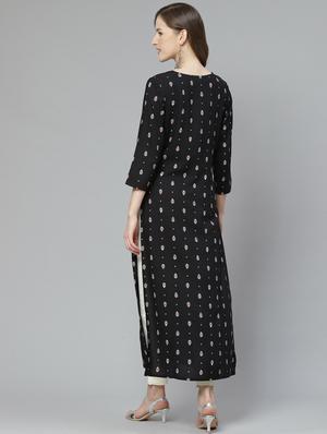 printed straight kurta - 17376318 - Standard Image - 4