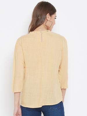 frill detail embroidered top - 17376323 - Standard Image - 2