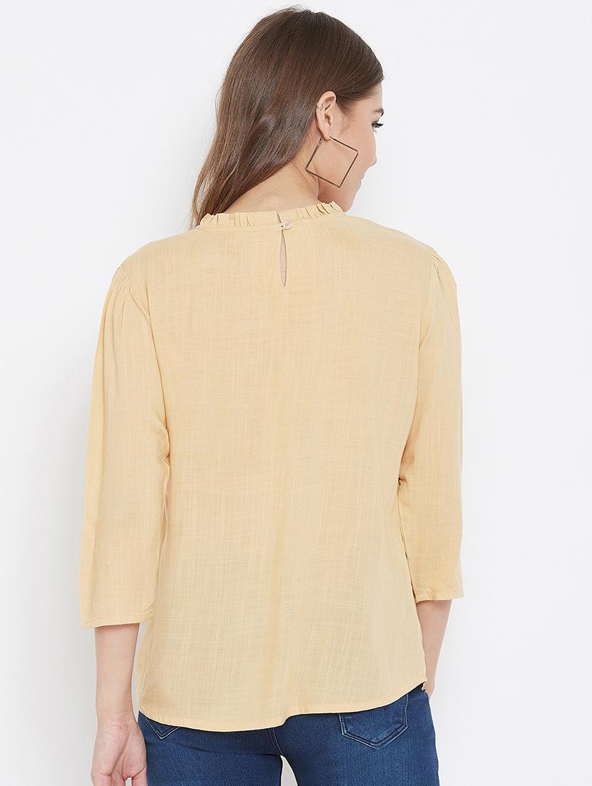 frill detail embroidered top - 17376323 - Zoom Image - 2