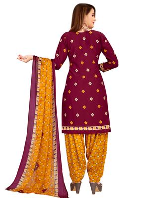 printed unstitched suit - 17376546 - Standard Image - 2