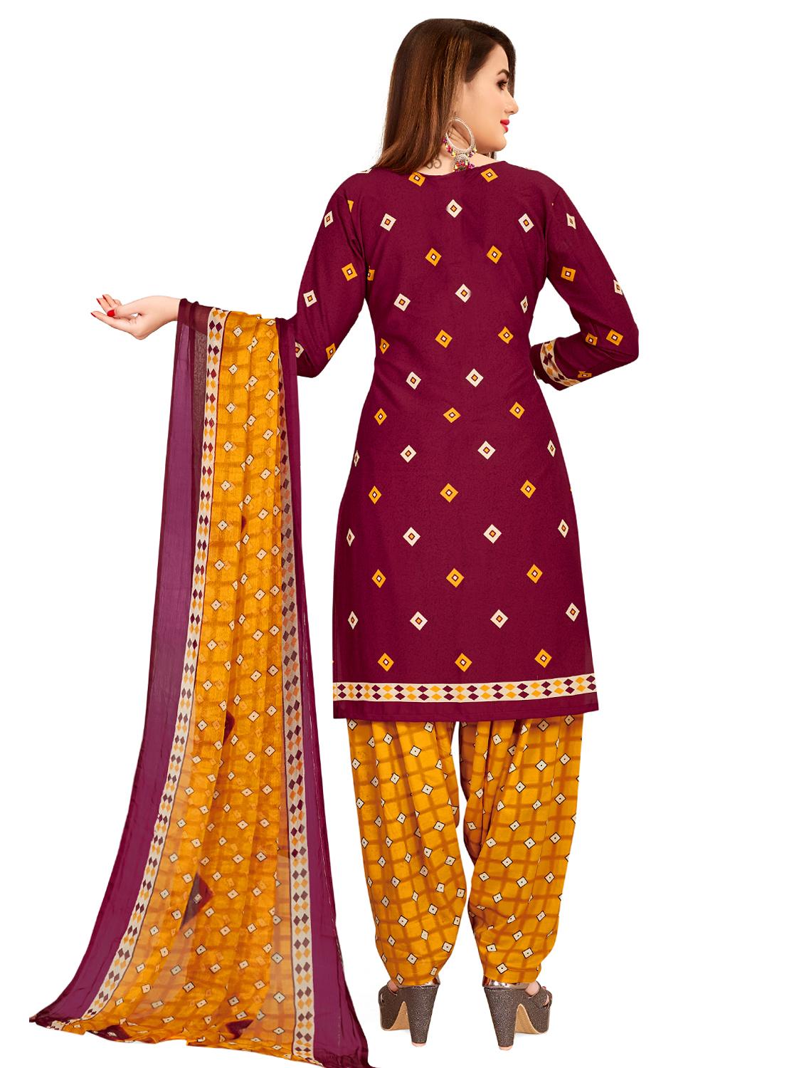 printed unstitched suit - 17376546 - Zoom Image - 2