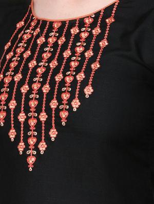 embroidered straight kurta - 17376624 - Standard Image - 3