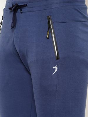 blue solid full length track pant - 17376653 - Standard Image - 5