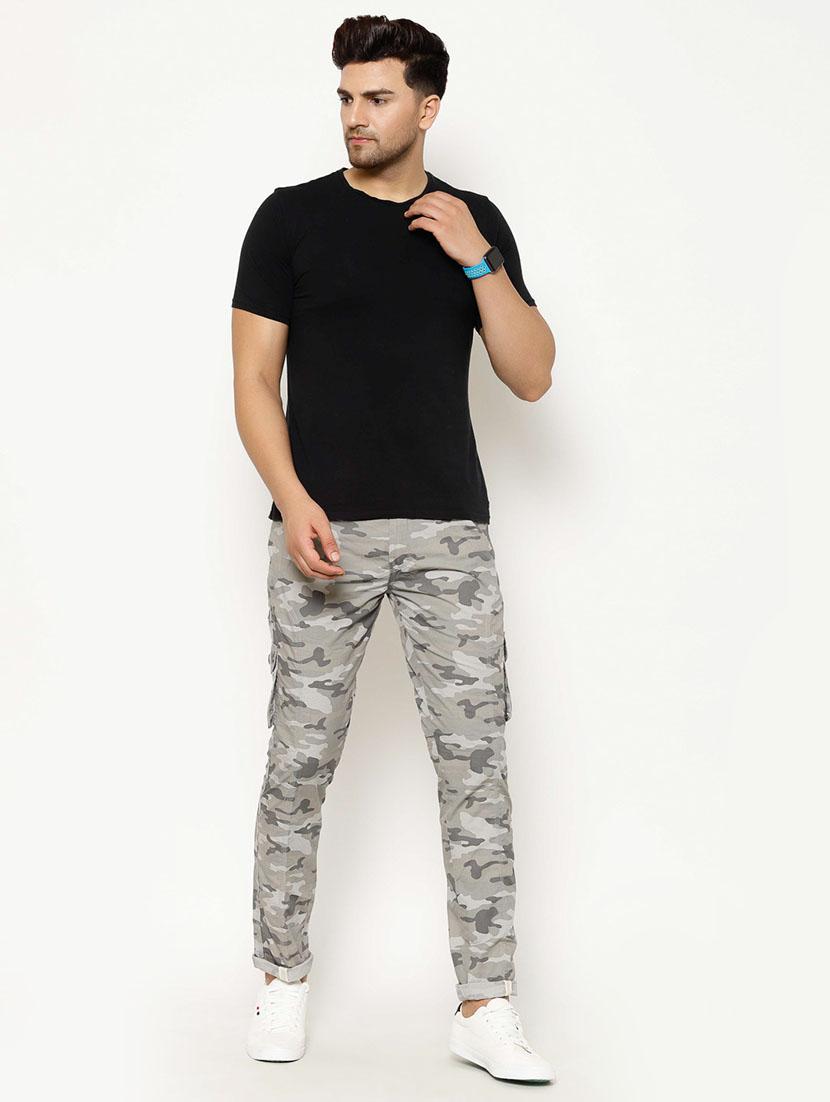 grey camouflage cargo casual trousers - 17376762 - Zoom Image - 4